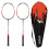 2 Stück Badmintonschläger aus Kohlefaser, 2