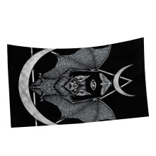 Strandtuch mit Fledermaus-Druckmuster, großes