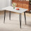 Living And Home Modern Dining Table with MDF Tabletop & Metal Legs 1