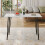 Living And Home Modern Dining Table with MDF Tabletop & Metal Legs 2