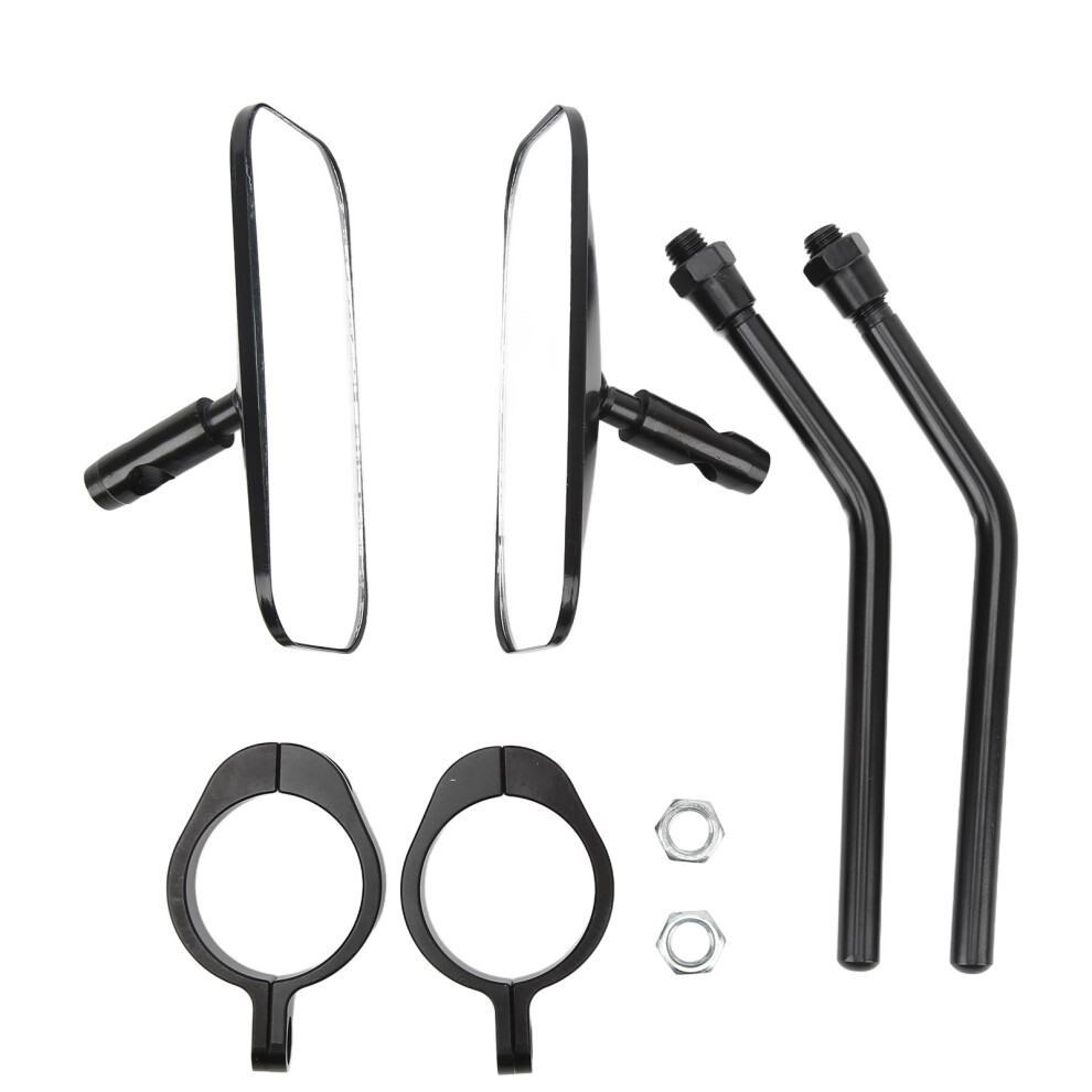 Rear View Side Mirrors Motorcycle Mirrors Wider Vision Eliminate Blind Spots Adjustable Angle Universal Fit Anti Glare Convex Lenses Oversized 9139052859173
