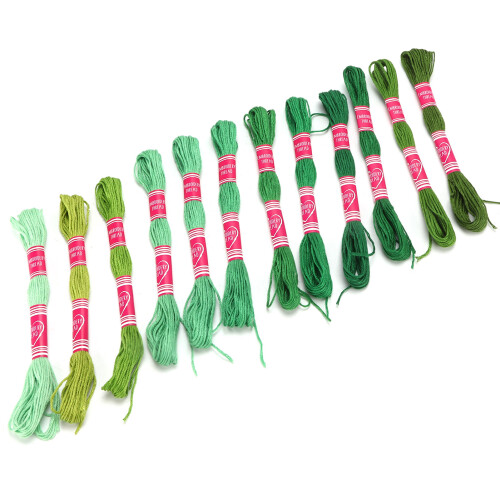 12-teiliger Stickgarn-Farbverlauf, helle Farbe, 2