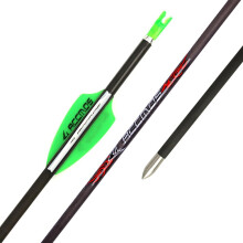 12pcs Green White Feather Hunting Practice Arrow Spine 300 350 400 500 600 700 800 900 ID 4.2mm for Recurve Bow Compound Bows Archery 30inch Spine 400
