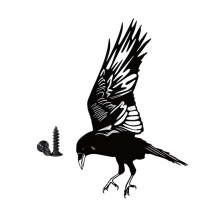 Metallvogel, ausgehöhlte Wandskulptur, Silhouetten, Wandkunst,