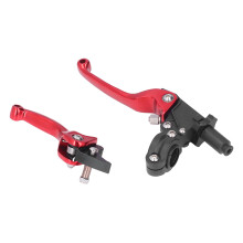 Maneta de embrague y freno plegable de aluminio, compatible con manillares de 22 mm, universal, para motocicletas. Maneta de embrague y freno