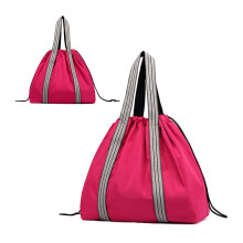Handbag for ladies, backpack, yoga mat for carry bag, gym, fitness, backpack, sport, shoulder strap, drawstring pink