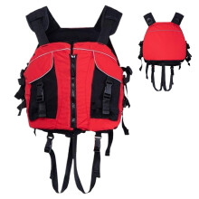 Life jacket for adults swimming aid with buoyancy effect life jacket for surf fishing, beach with breathable design red