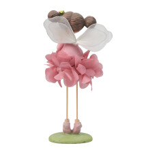 Long Leg Girl Resins Statue Garden-Purple large flower