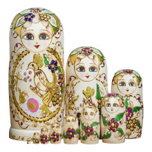 10x Russian Nesting Dolls Figures Stacking Doll Set for Children Adult