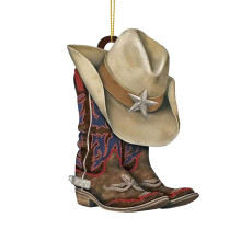 Generic Car Rear View Mirror Pendant Car Decoration Cowboy Cowgirl Hat