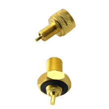 2 Pieces Copper+Rubber Bore Tire Valve Reducer Adapter External + Inte