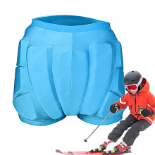 Padded Snowboard Shorts for Skating 3D Butt Pad Hip Protection Light blue L
