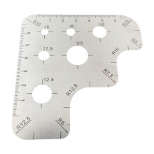 Leather Craft Drawing Ruler Stainless Steel Measuring Template Circle