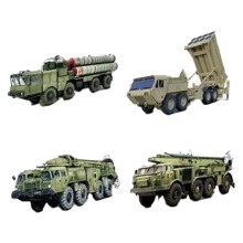 4 Pieces Missile Vehicles Building Kit Compact Desktop Decoration 4D P