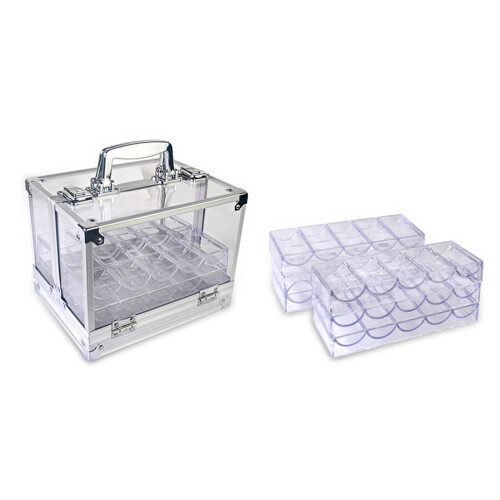 Chips Case Holds 600 Chips with 6 Chip Racks for Drinking Props Partie 2