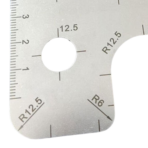 Leather Craft Drawing Ruler Stainless Steel Measuring Template Circle 2