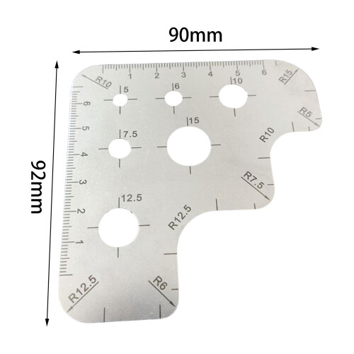 Leather Craft Drawing Ruler Stainless Steel Measuring Template Circle 1