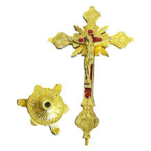 Table Cross Figurine Standing Crucifix for Prayers Home Christian Deco