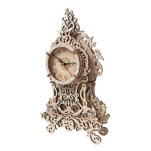 Clock 3D Wooden Puzzle Mechanical Clock for Teens Adults Room Decor Ho