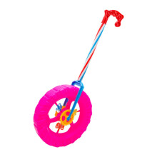 Push Along Wheel Toy Classic Sturdy Portable Push Toy for Children Kid