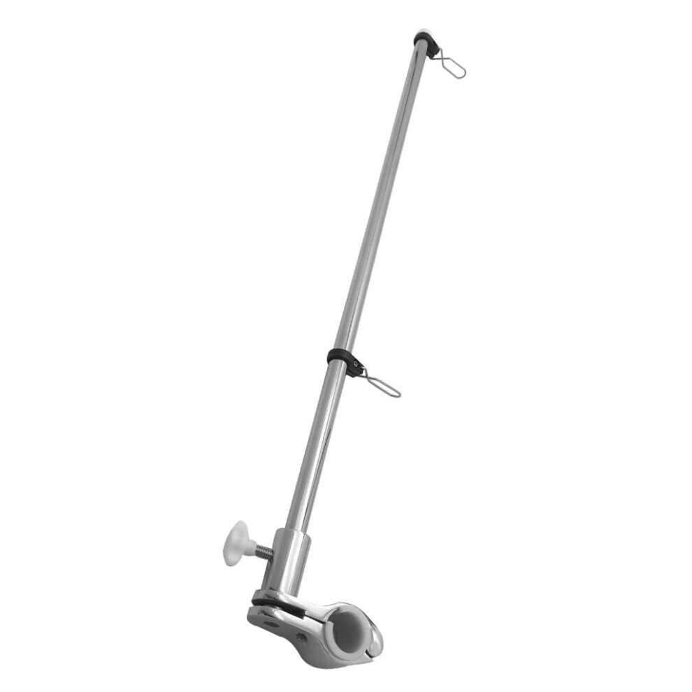 Boat Deck Flag Pole Marine Stainless Steel Hardware 7/8"-1" Rail Mount 6902804156027
