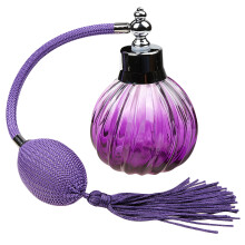 100ml Refillable Empty Glass Perfume Bottle with Long Atomizer Purple