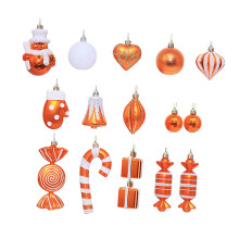 16Pcs Xmas Decorative Baubles Wonderland Shatterproof Orange Christmas