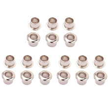 18pcs Nickel 8mm Metal Vintage Guitar Tuner Conversion Bushings Ferrul