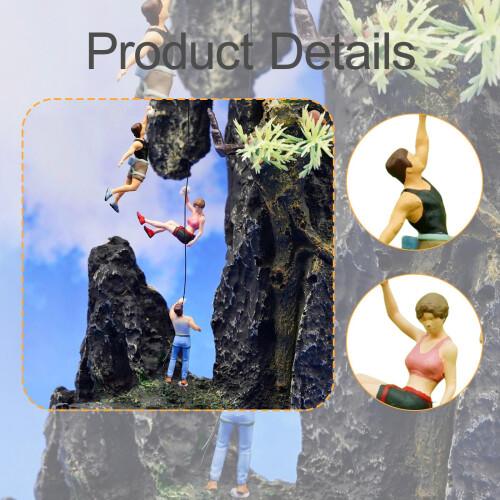 3 Pieces 1/64 Miniature Figures Rock Climbing Small Tiny Decoration Di 2
