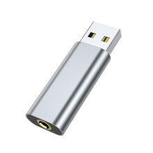 USB to 3.5mm Audio Jack Adapter External Sound Card for Headsets Deskt