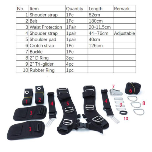 Diving Backplate Easy to Setup and Adjust Dive Harness for Snorkeling 1