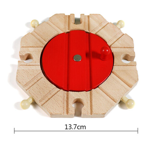 Wooden Trains Railway Set Compatible Accessories Turntable 1