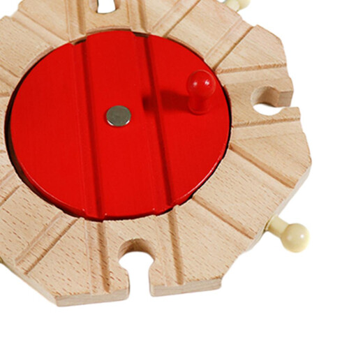 Wooden Trains Railway Set Compatible Accessories Turntable 2