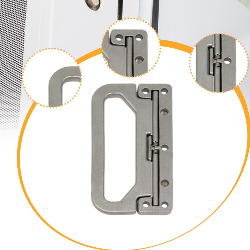 Spring Loaded Handle Folding Metal Case Chest Handle for Toolbox Crate 2