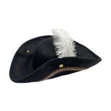 Pirate Hat Buccaneer Tricorn Hat for Halloween Pirate Theme Party Masq