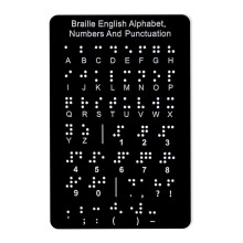 Braille Alphabet Board Numbers with Raised Dots for Blinds Students Be