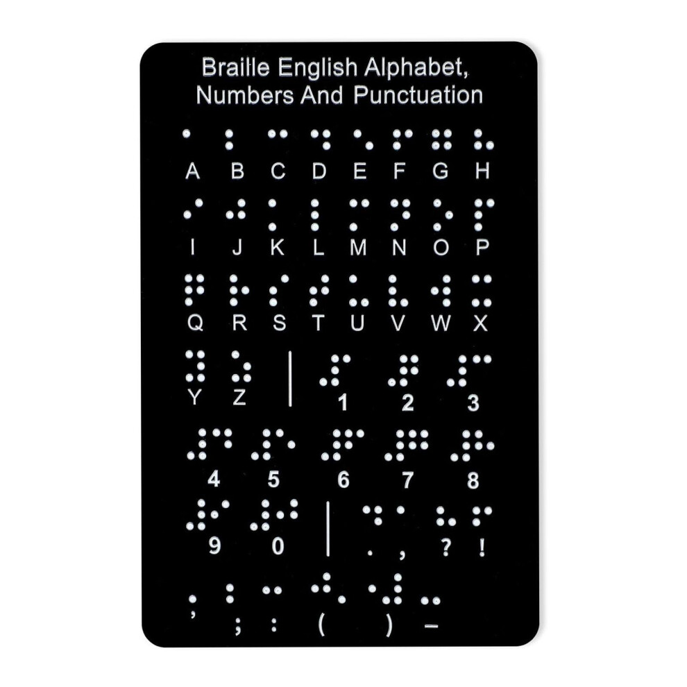 Braille Alphabet Board Numbers with Raised Dots for Blinds Students Be