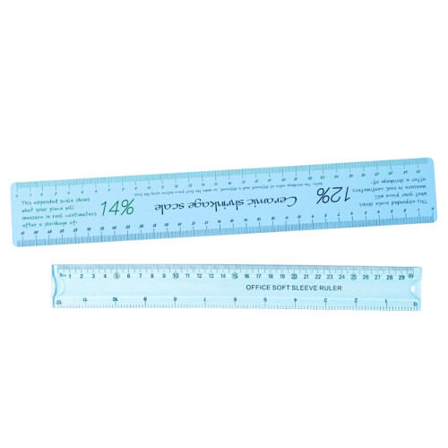 Ceramic Shrinkage Scale Ruler with Standard Ruler Measurer Measurement