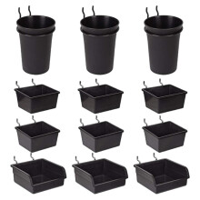 Peg Hooks Assortment 12 Pack Pegboard Bins and Cups Pegboard Bins Orga