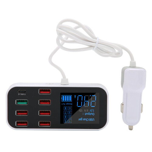 40 W Mehrfach-USB-Autoladestation, 8 Anschlüsse, 2