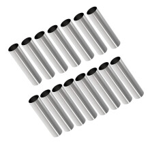 15x Stainless Steel Cannoli Form Tubes Non Stick for Ice Cream Cones P