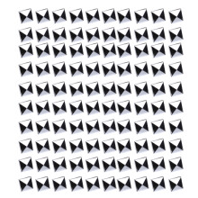 100pcs 2 Prongs Pyramid Studs 12mm Silver