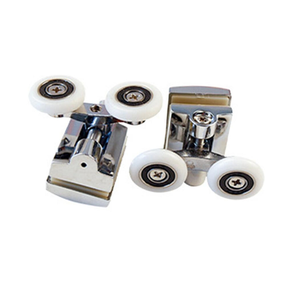 2Pcs Double Sliding Shower Door Enclosures Upper Rollers Runners Wheel 759321017395