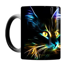 Cat Color Changing Coffee Mug Tea Cup for Birthday Xmas Gift Valentine