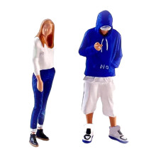 Miniature Diorama Man Figures 1/64 People Figure for Scenery Landscape