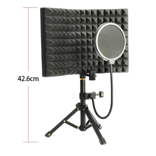 Microphone Isolation Shield Soundproof Filter Vocal Recording Foam 3 P 1