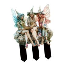 Butterfly Fairies Garden Stake 2D Acrylic Sign for Outside Bonsai Path