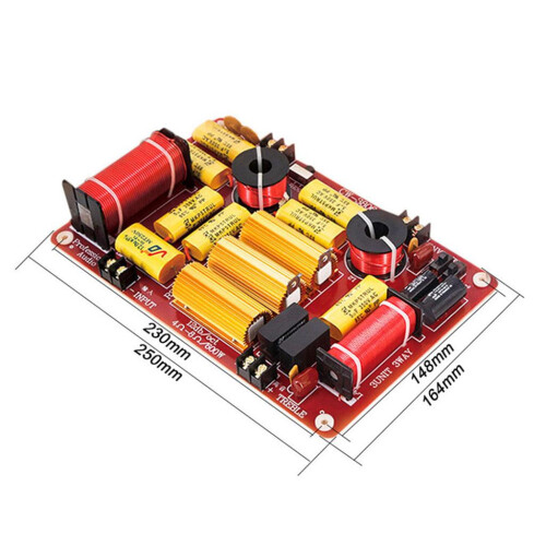3 Way 600W Speaker Crossover 3 Unit Audio Filter Frequency Divider Hi/ 1