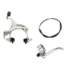 Bicycles brake lever set for mountain bikes bicycles rear and front brakes set bicycles brake C brake caliper set silver front brake