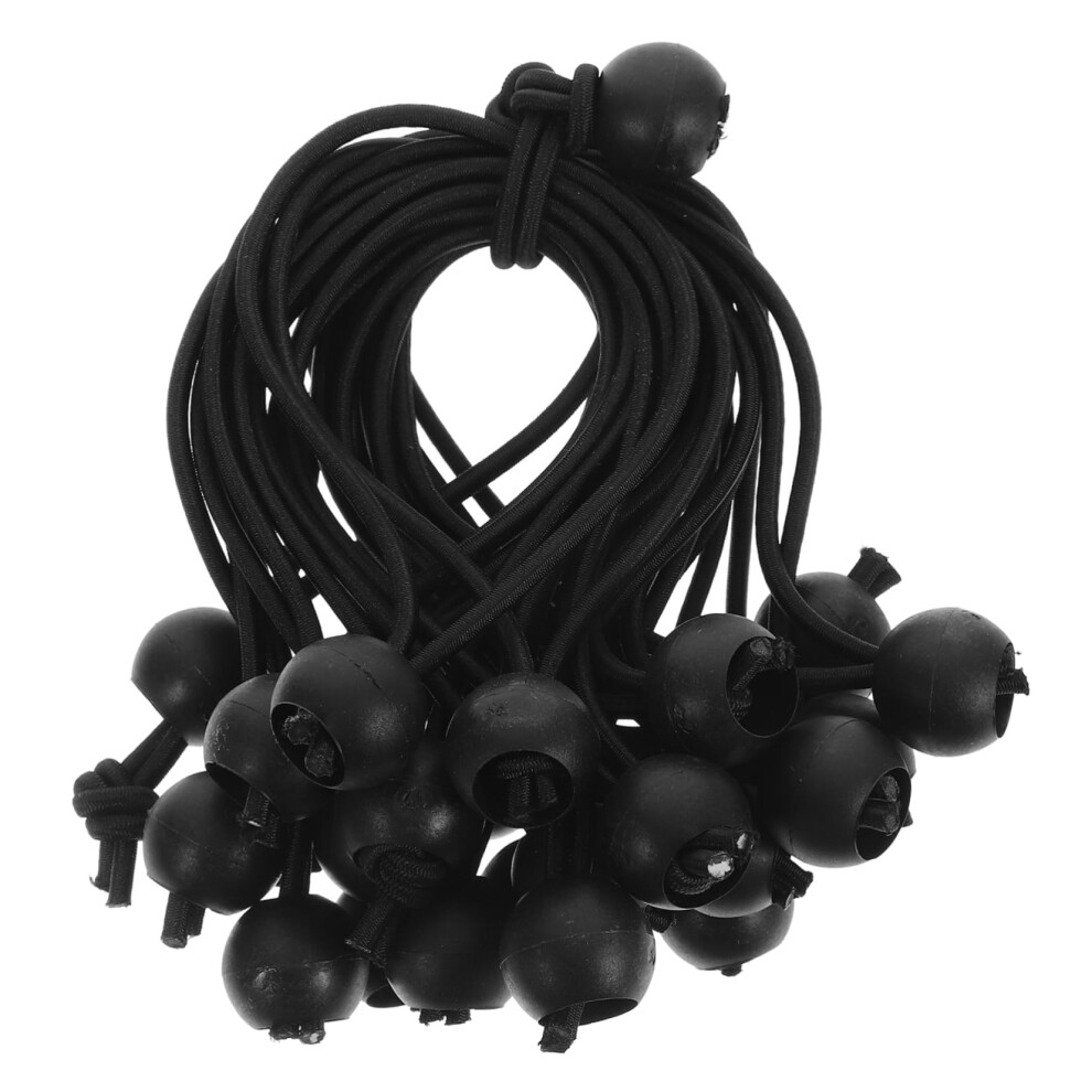 50 Pieces Elastic Cord Tarp Bungees Bungee Cords Black Plastic 9412369556943
